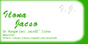 ilona jacso business card